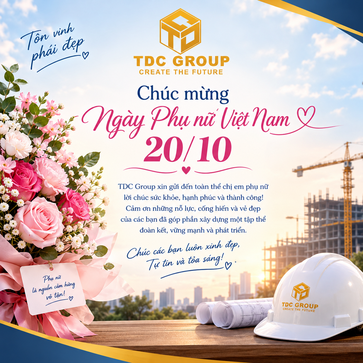 TDC GROUP – CREATE THE FUTURE  🌸 CHÚC MỪNG NGÀY PHỤ NỮ VIỆT NAM 20/10 🌸